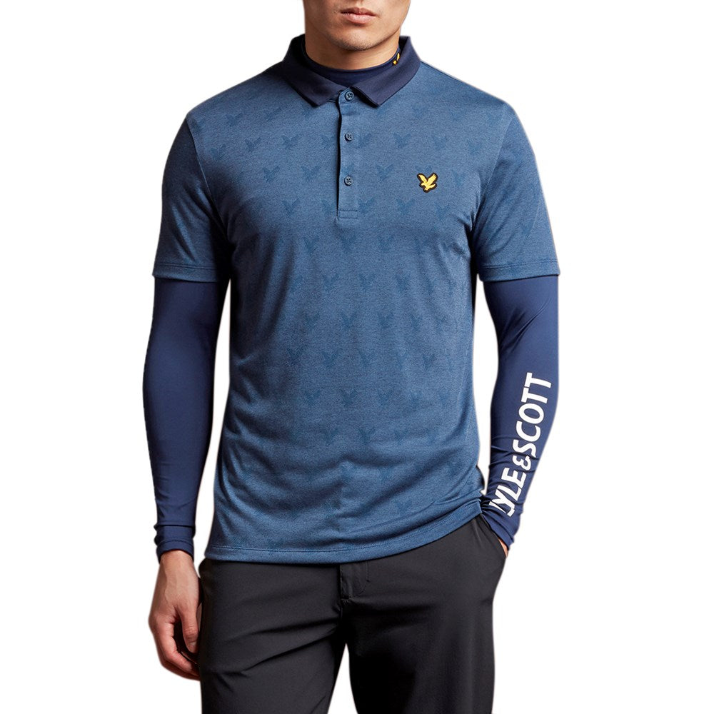 Lyle &amp; Scott 提花 Polo 衫 - 爱琴海蓝