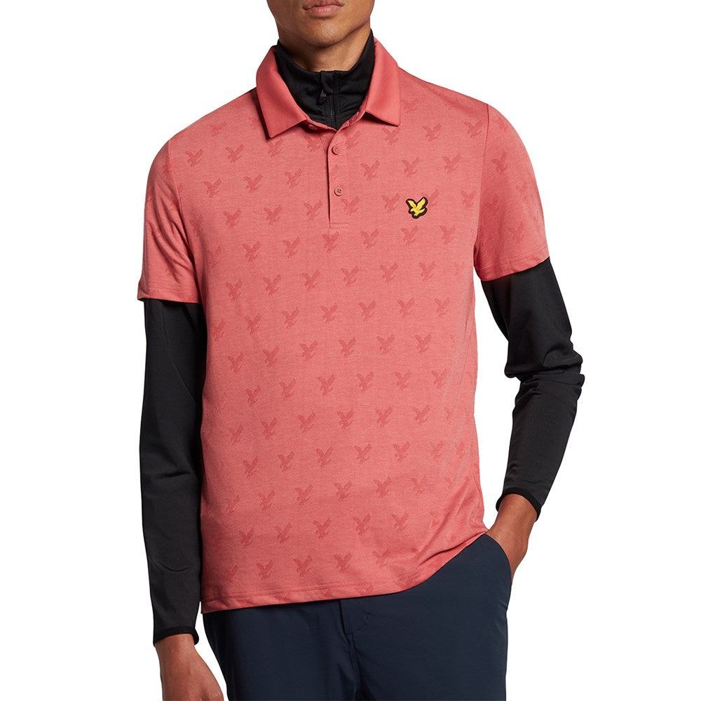 Lyle &amp; Scott 提花 Polo 衫 - 虾泥灰