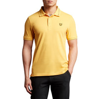 Lyle &amp; Scott 品牌领子高尔夫 Polo 衫 - Sunbeam