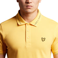 Lyle &amp; Scott 品牌领子高尔夫 Polo 衫 - Sunbeam