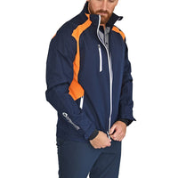 Sunderland Valberg Waterproof Golf Jacket - Navy/Lava/White