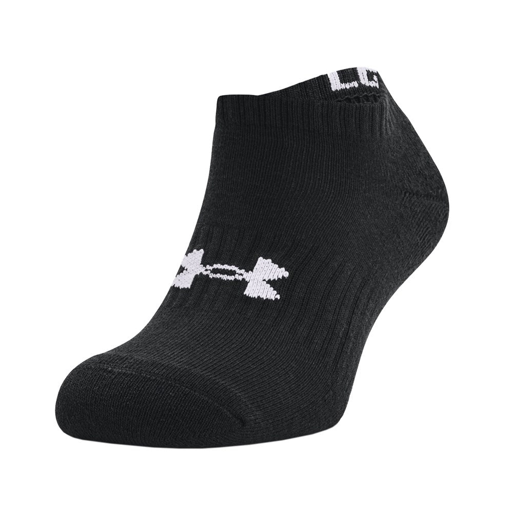 Under Armour Unisex Core No Show 3-Pack Socks - Black