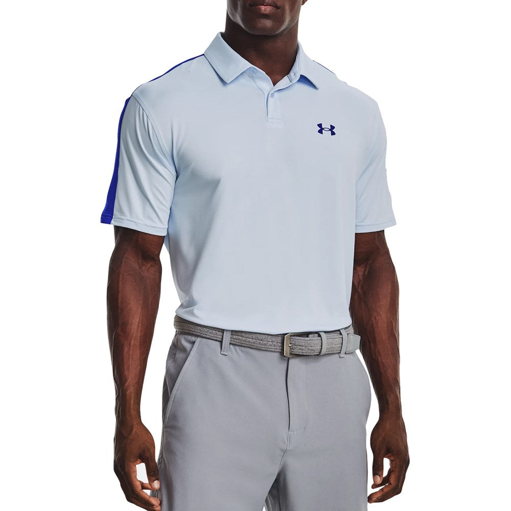 Under Armour T2G Blocked Golf Polo Shirt - Oxford Blue/Bauhaus Blue