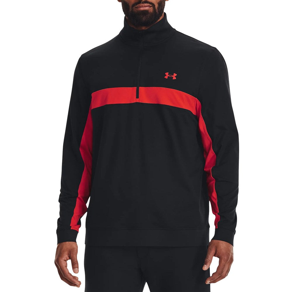 Under Armour Storm Half Zip Golf 中层 - 黑色/红色