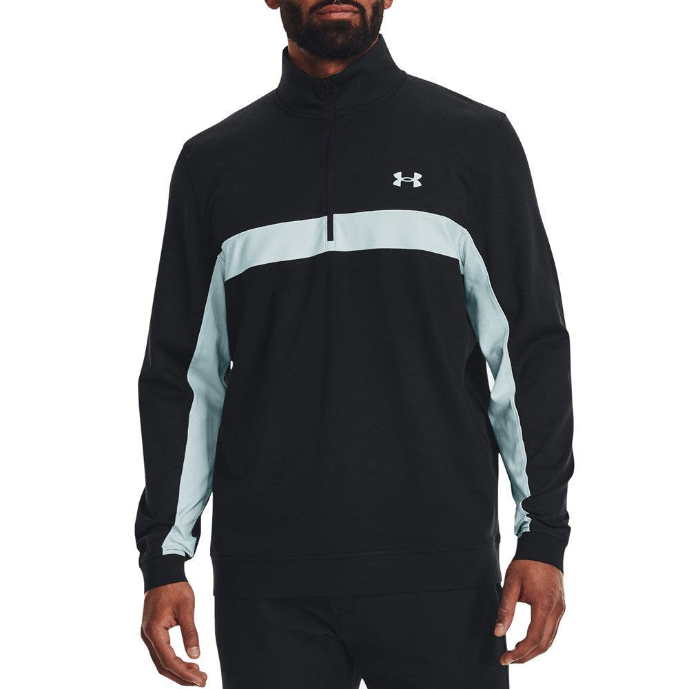 Under Armour Storm Half Zip Golf 中层 - 黑色/Fuse Teal