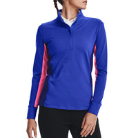 Under Armour 女士 Storm Mid-Layer Golf 1/2 拉链 - Versa 蓝色/粉色朋克