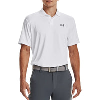 Under Armour Performance 3.0 Golf Polo Shirt- White/Pitch Grey