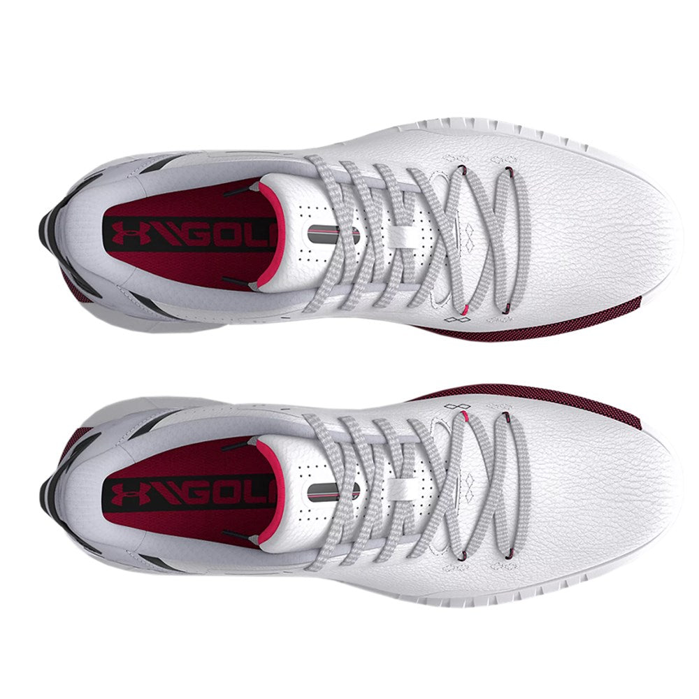 Under Armour HOVR Drive Spikeless Wide (E) Golf Shoes - White/Mod Grey