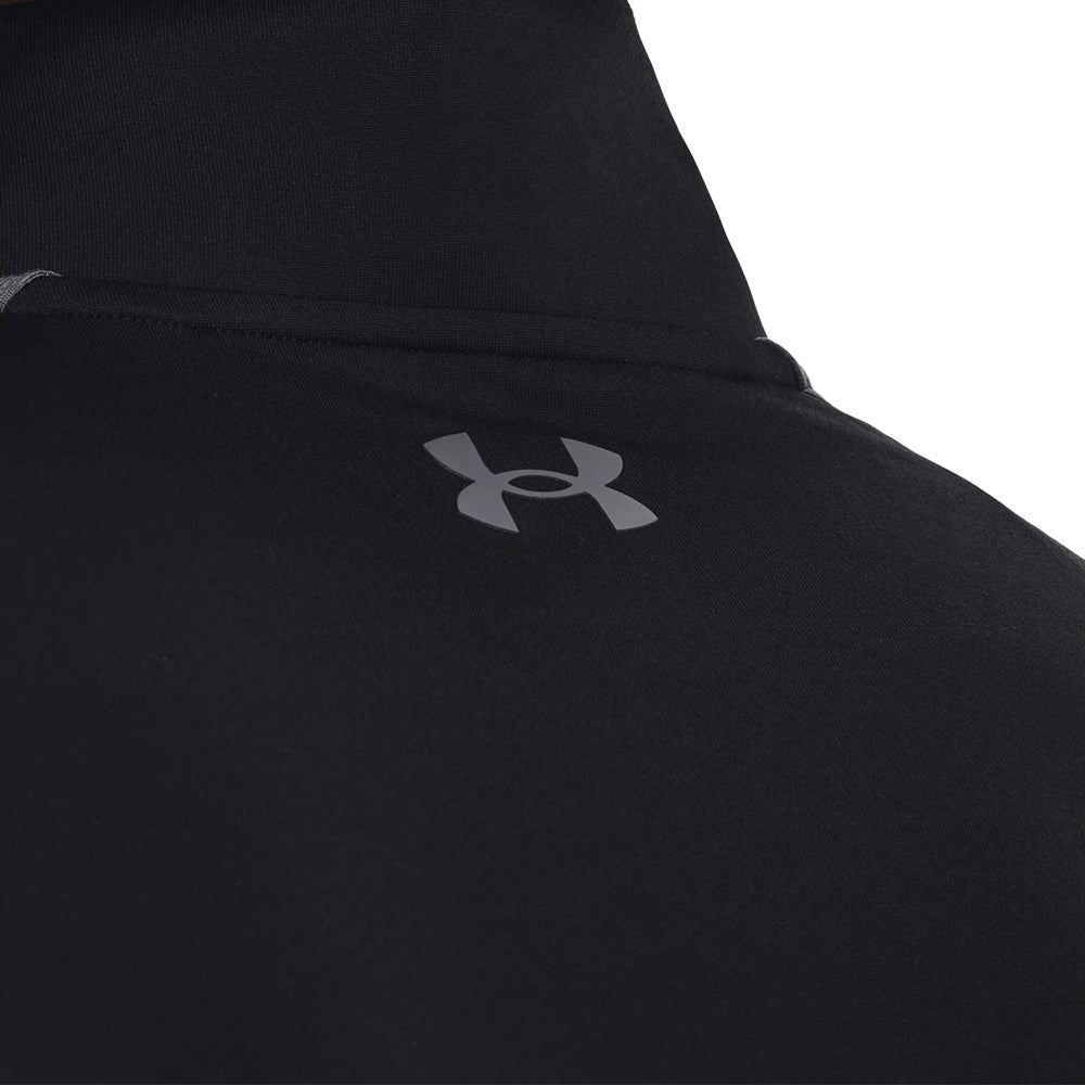 Under Armour Storm 半拉链高尔夫中层 - 灰/黑色