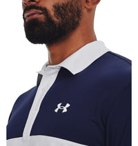 Under Armour Performance 3.0 拼色 Polo 衫 - 白色/海军蓝