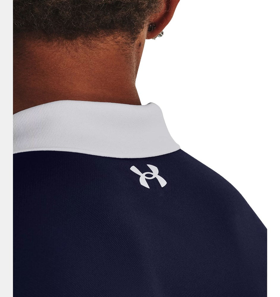 Under Armour Performance 3.0 拼色 Polo 衫 - 毒液红/午夜海军蓝/白色