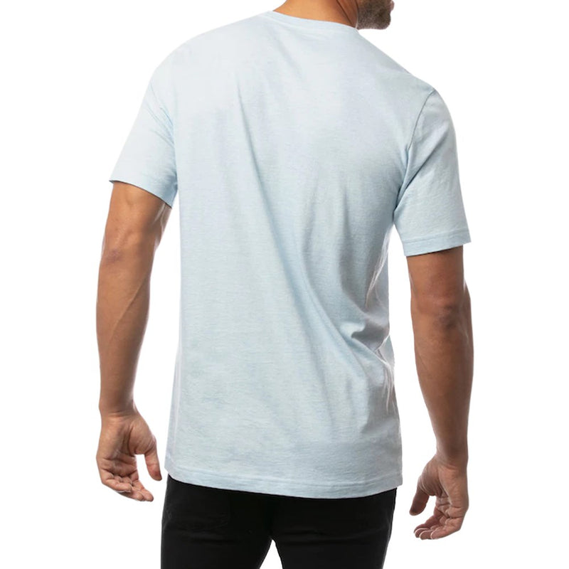 Travis Mathew No Brainer Golf Shirt - Heather Airy Blue