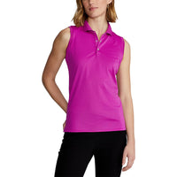 RLX Ralph Lauren 女式巡回演出无袖高尔夫衬衫 - 亮粉色