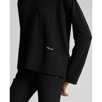 RLX Ralph Lauren 女式高性能棉混纺高领毛衣 - Polo 黑色