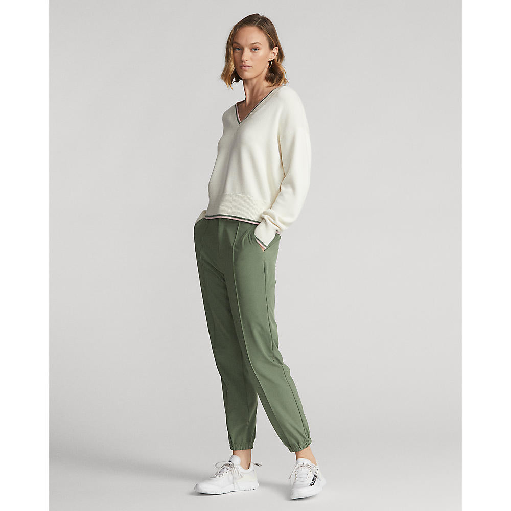 RLX Ralph Lauren 女式 4 向弹力翻边高尔夫裤 - 工装绿色