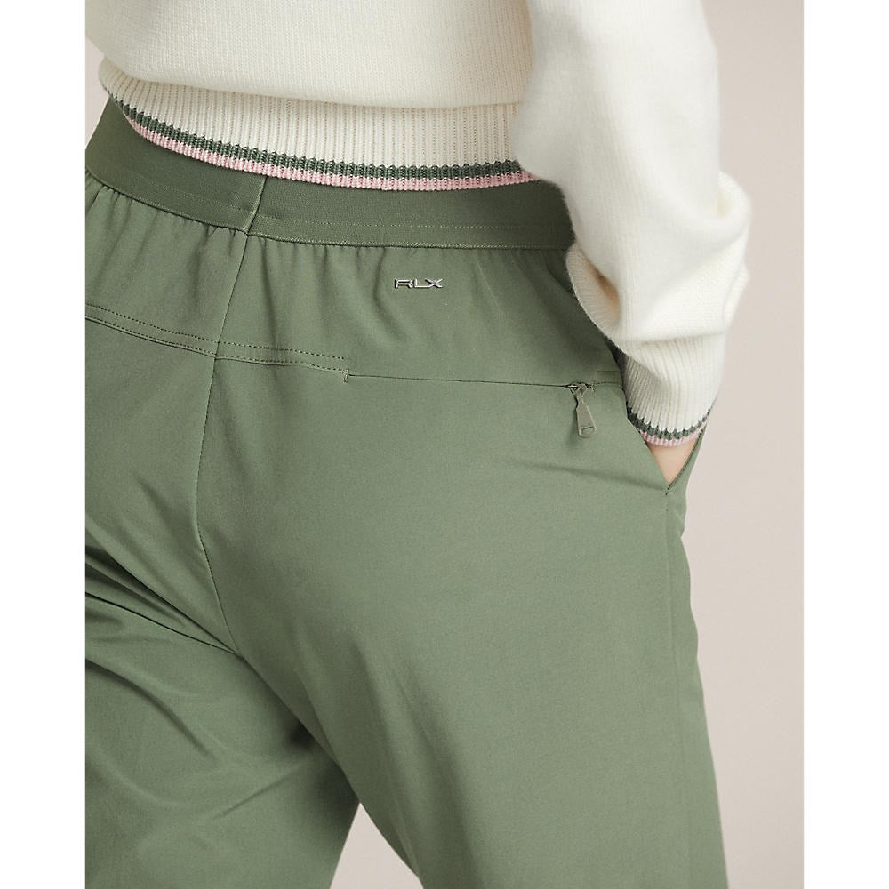 RLX Ralph Lauren 女式 4 向弹力翻边高尔夫裤 - 工装绿色